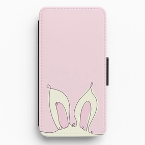 Rugged Build Shockproof Edge Outline Bunny Ears Flip / Wallet Phone Case