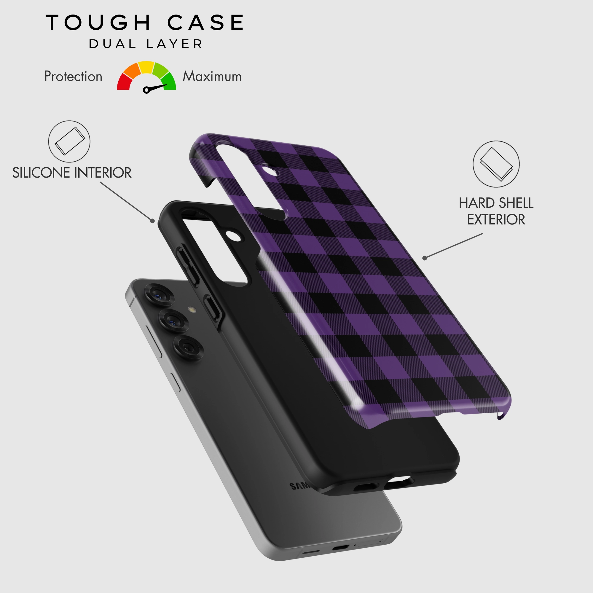 Luxury Edge Texture Protective Design Layer BuffaBOO