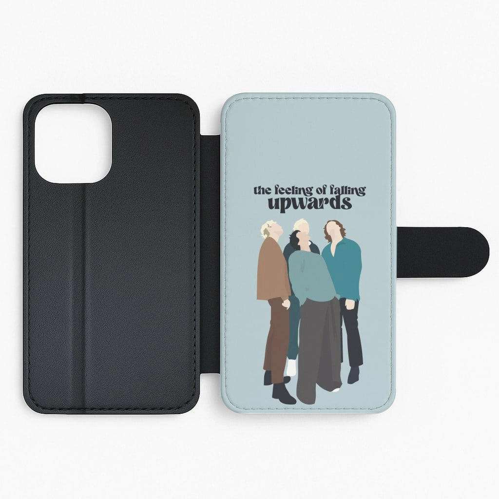 Minimal Design The Feeling Of Falling Upwards Flip / Wallet Phone Case