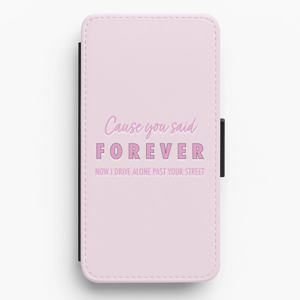 Everyday Use Hybrid Texture Design Cause You Said Forever - Olivia Flip / Wallet Phone Case