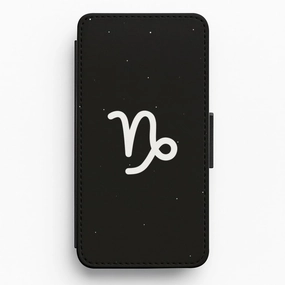 Capricorn - Astrology Flip / Wallet Phone Case Soft Cushion Light Frame