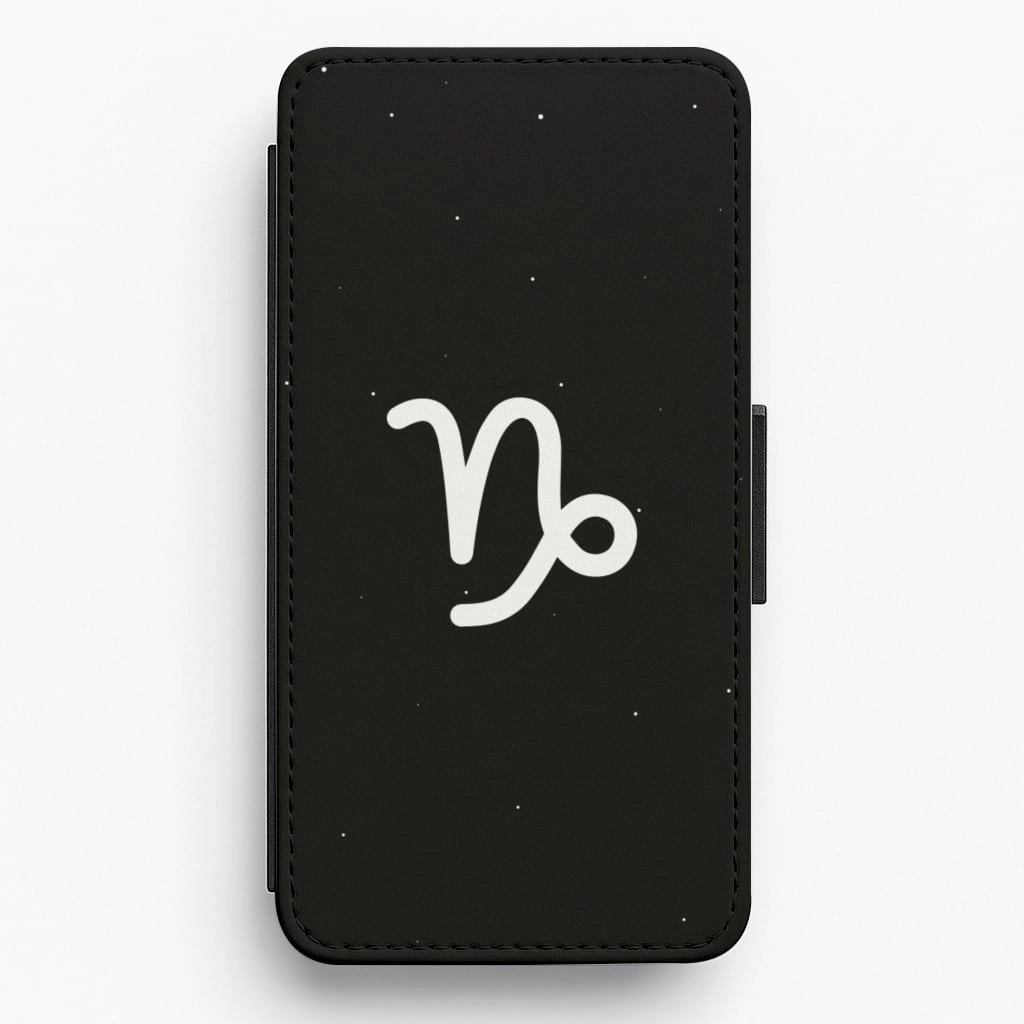 Capricorn - Astrology Flip / Wallet Phone Case Soft Cushion Light Frame