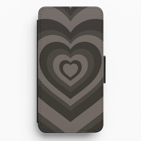 Abstract Black Heart Flip / Wallet Phone Case Casual Wear Comfort Shape