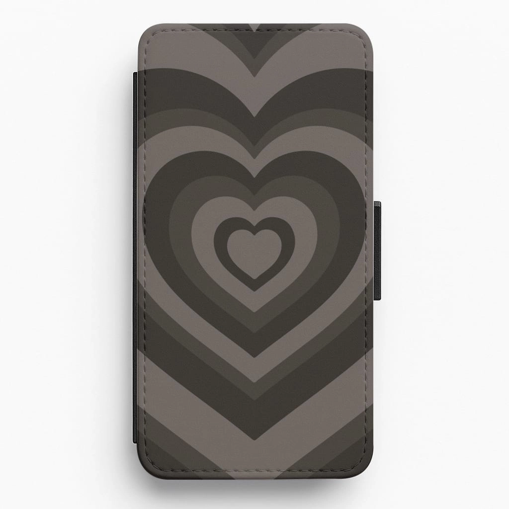 Abstract Black Heart Flip / Wallet Phone Case Casual Wear Comfort Shape