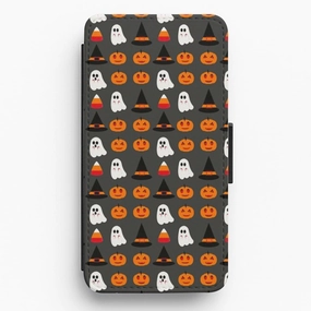Polished Layer Pumpkin, Ghost, Candy Repeat Flip Wallet Phone Case