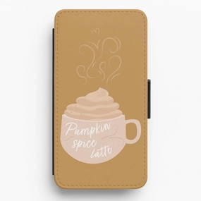 Protective Detail Pumpkin Spice Latte Flip / Wallet Phone Case