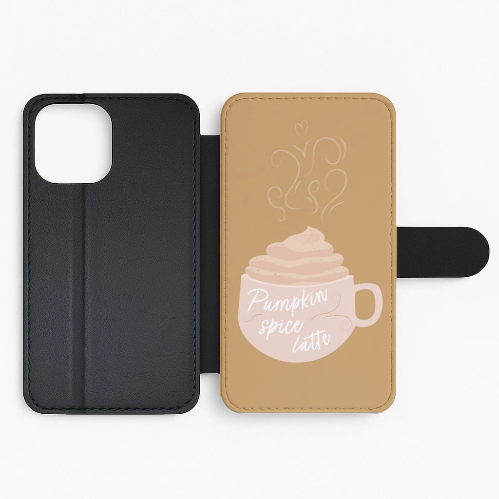 Tactile Feel Pumpkin Spice Latte Flip / Wallet Phone Case