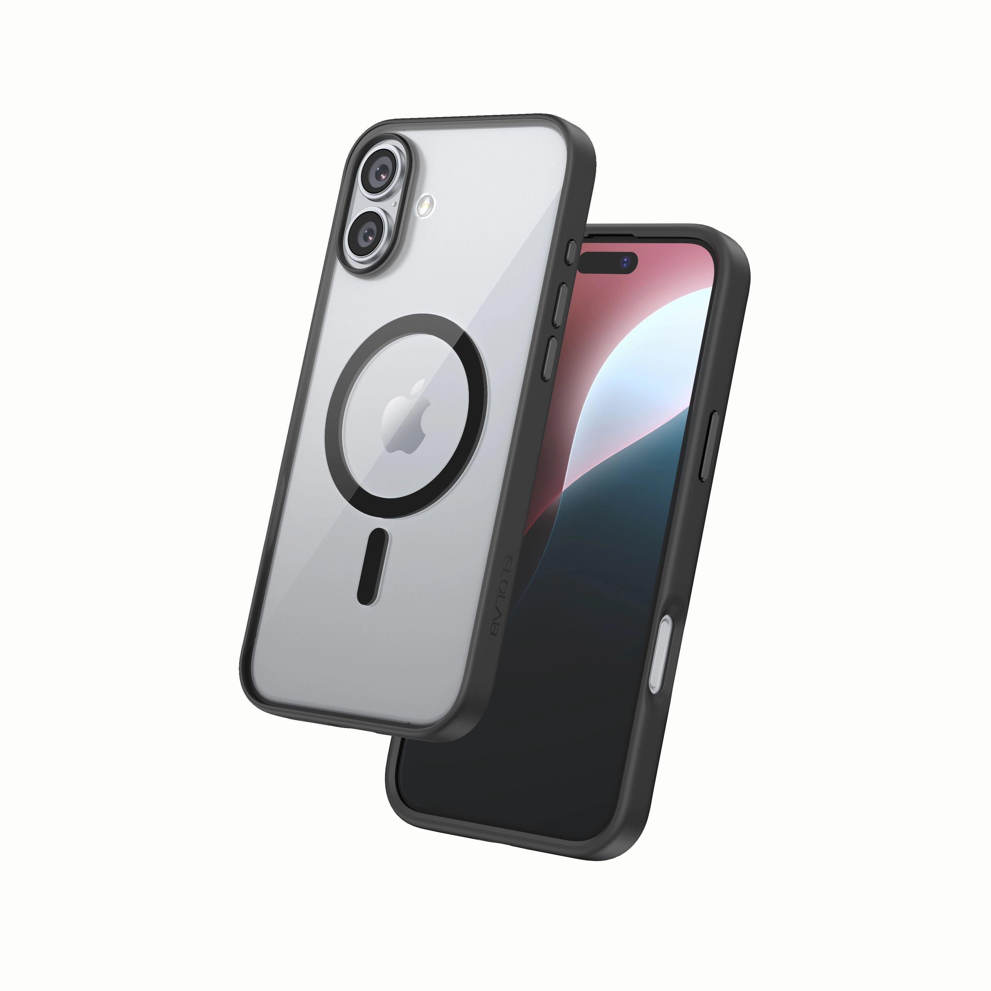 Tablet Display FLOLAB Surtect Tri-Fusion MagSafe Compatible Case  iPhone 16 Series (Black Clear)