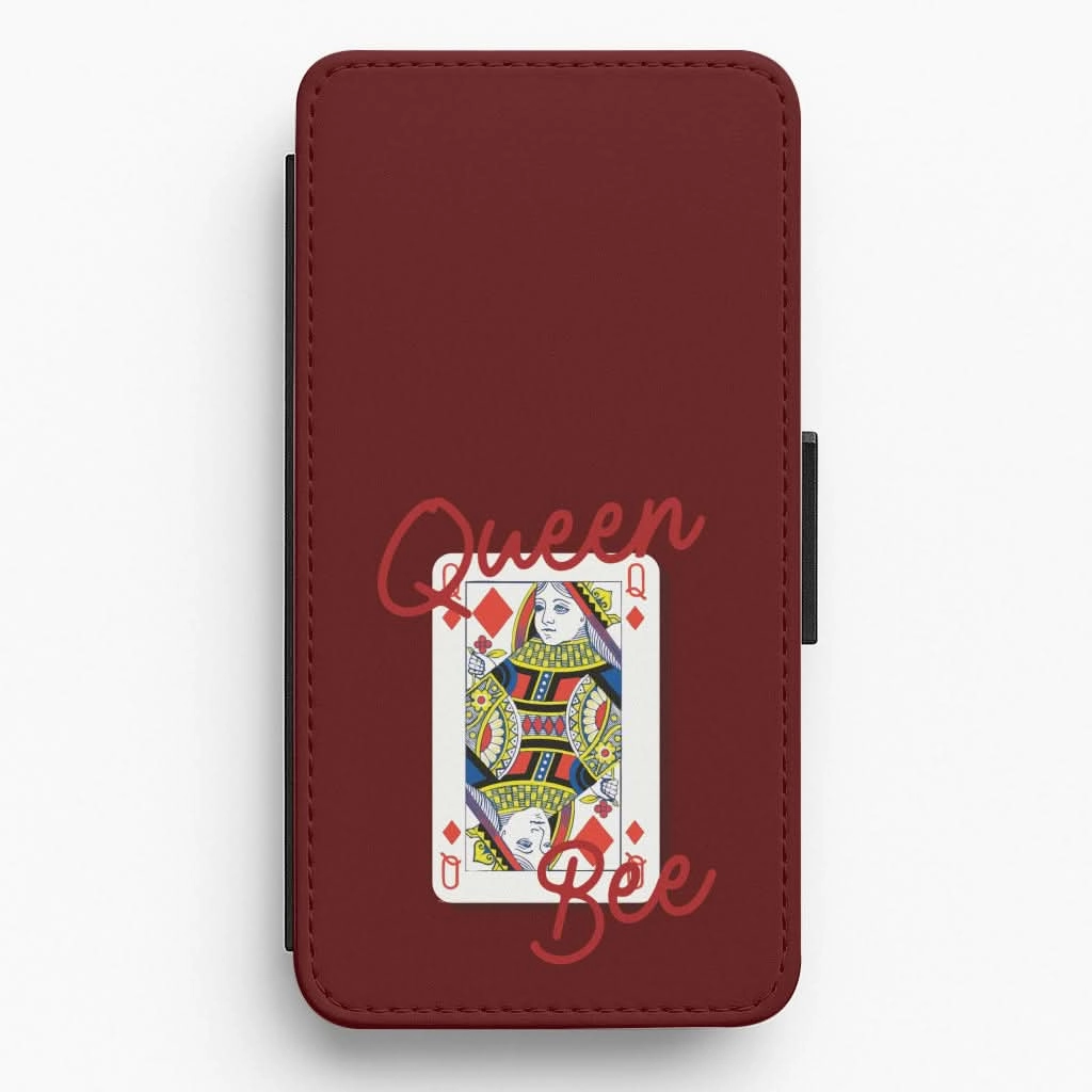 Queen Bee Playing Card Flip / Wallet Phone Case Stylish Cover Slim Look