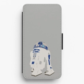 Colorful Accent Matte Detail R2D2 Flip / Wallet Phone Case