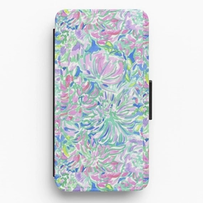 Versatile Design High protection Colourful Floral Painting Flip / Wallet Phone Case