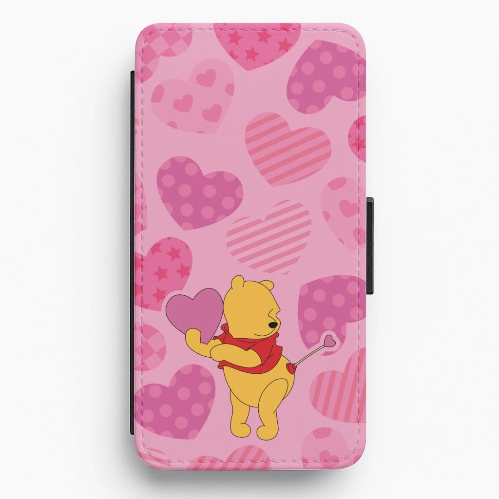 Cupid Pooh Valentine's Flip / Wallet Phone Case Comfort Texture Layer