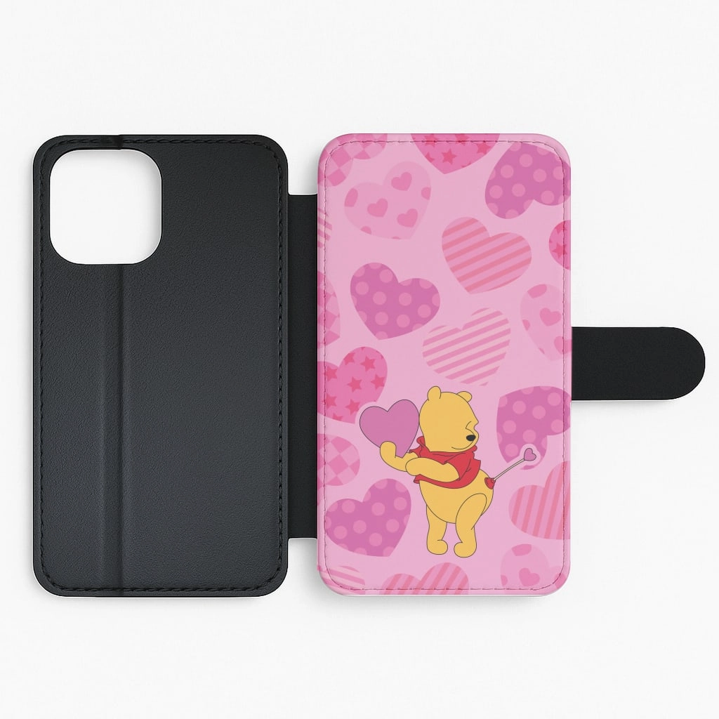 Durable Edge Layer Cupid Pooh Valentine's Flip / Wallet Phone Case
