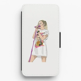 Hand Feel Miley Cyrus Sketch Flip Wallet Phone Case