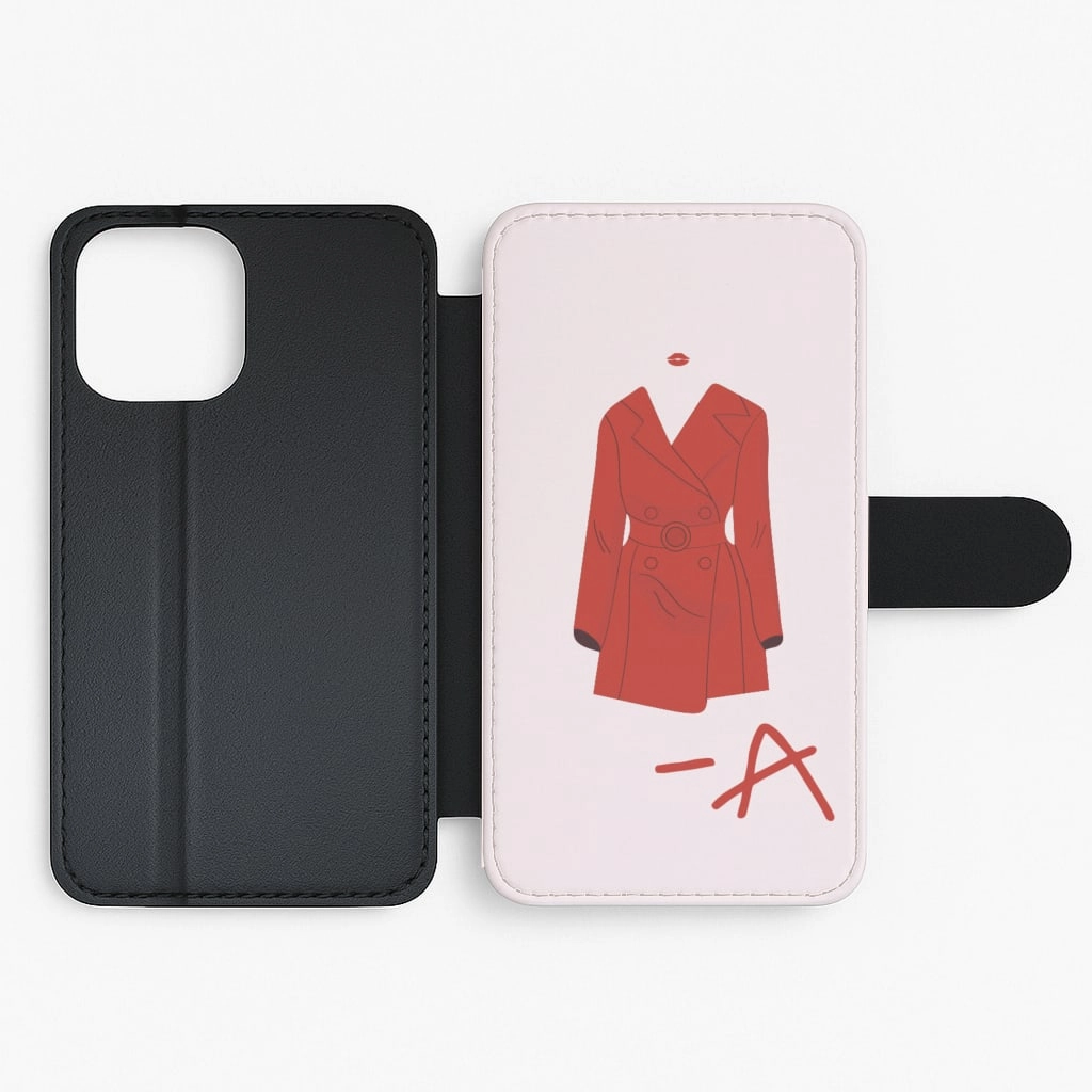 Red Coat - Pretty Little Liars Flip / Wallet Phone Case Hybrid Pattern Texture