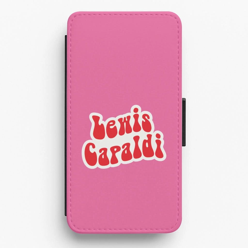 Hard Plastic Red Name Flip / Wallet Phone Case