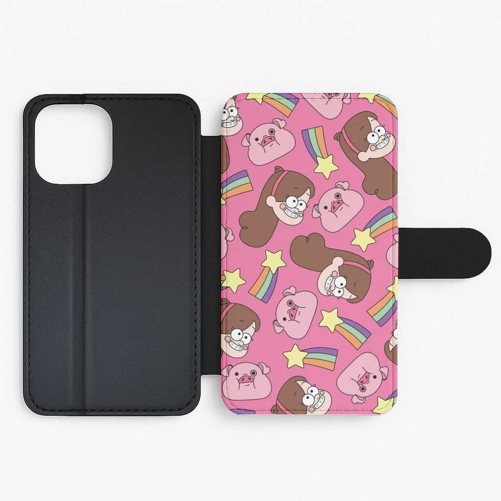 Shock Surface Mabel And Stars Pattern Flip / Wallet Phone Case