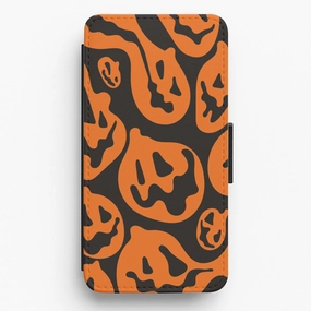 Pumpkin Pattern Flip / Wallet Phone Case Outdoor Travel