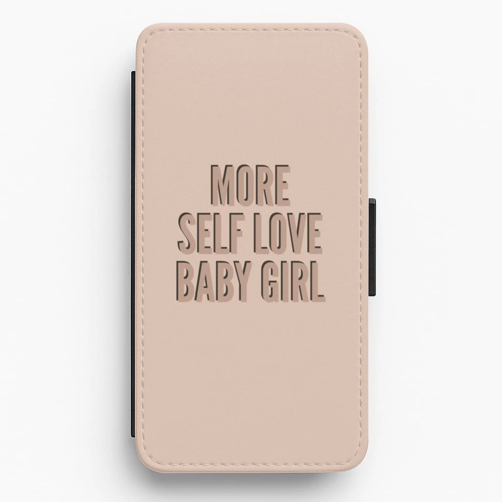 Luxury Texture More Self Love Baby Girl Flip / Wallet Phone Case