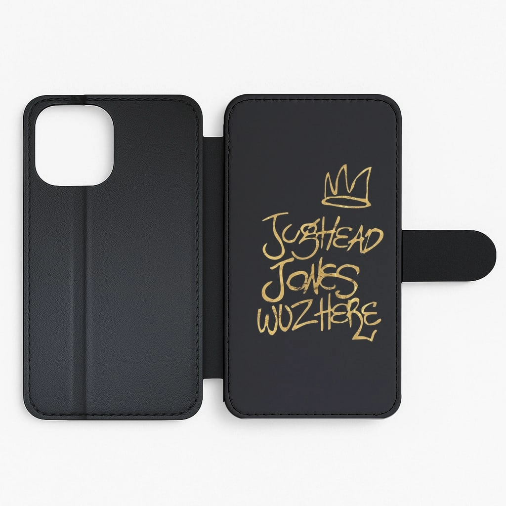 Clear View Protective Touch Jughead Jones Was Here - Black - Riverdale Flip / Wallet Phone Case