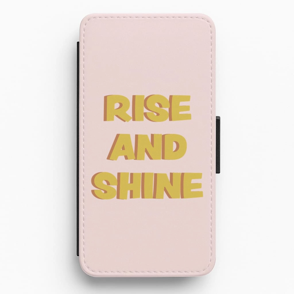 Durable Surface Rise And Shine - Kardashian Flip / Wallet Phone Case