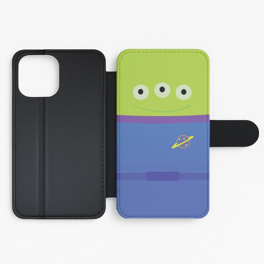 A Story of Toys Alien Costume Flip / Wallet Phone Case Shock Absorber Ergonomic Texture
