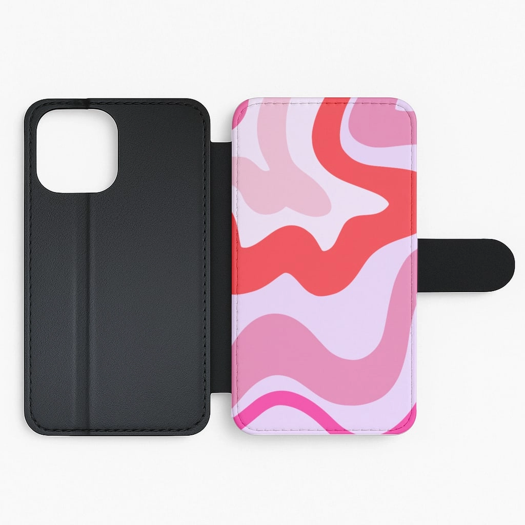 Purple & Pink Abstract  Flip / Wallet Phone Case Button Cover Creative Design