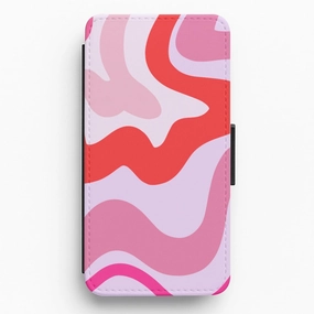 Comfort Design Purple & Pink Abstract  Flip / Wallet Phone Case