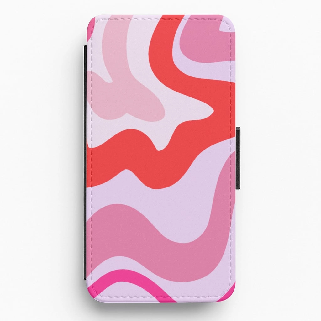 Comfort Design Purple & Pink Abstract  Flip / Wallet Phone Case