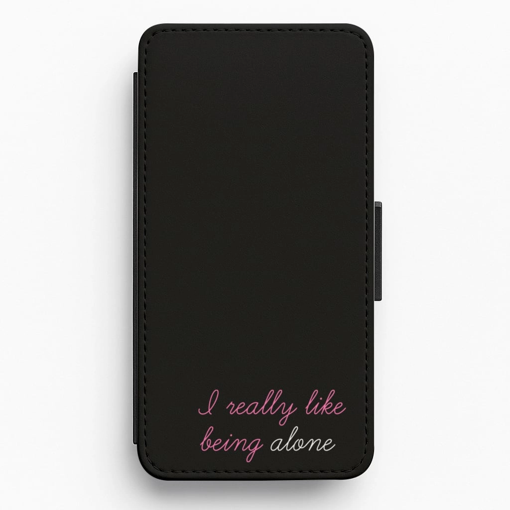 I Really Like Being Alone - Loren Gray Flip / Wallet Phone Case Hybrid Build Texture