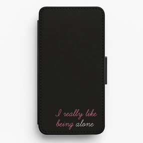 I Really Like Being Alone - Loren Gray Flip / Wallet Phone Case Hybrid Build Texture