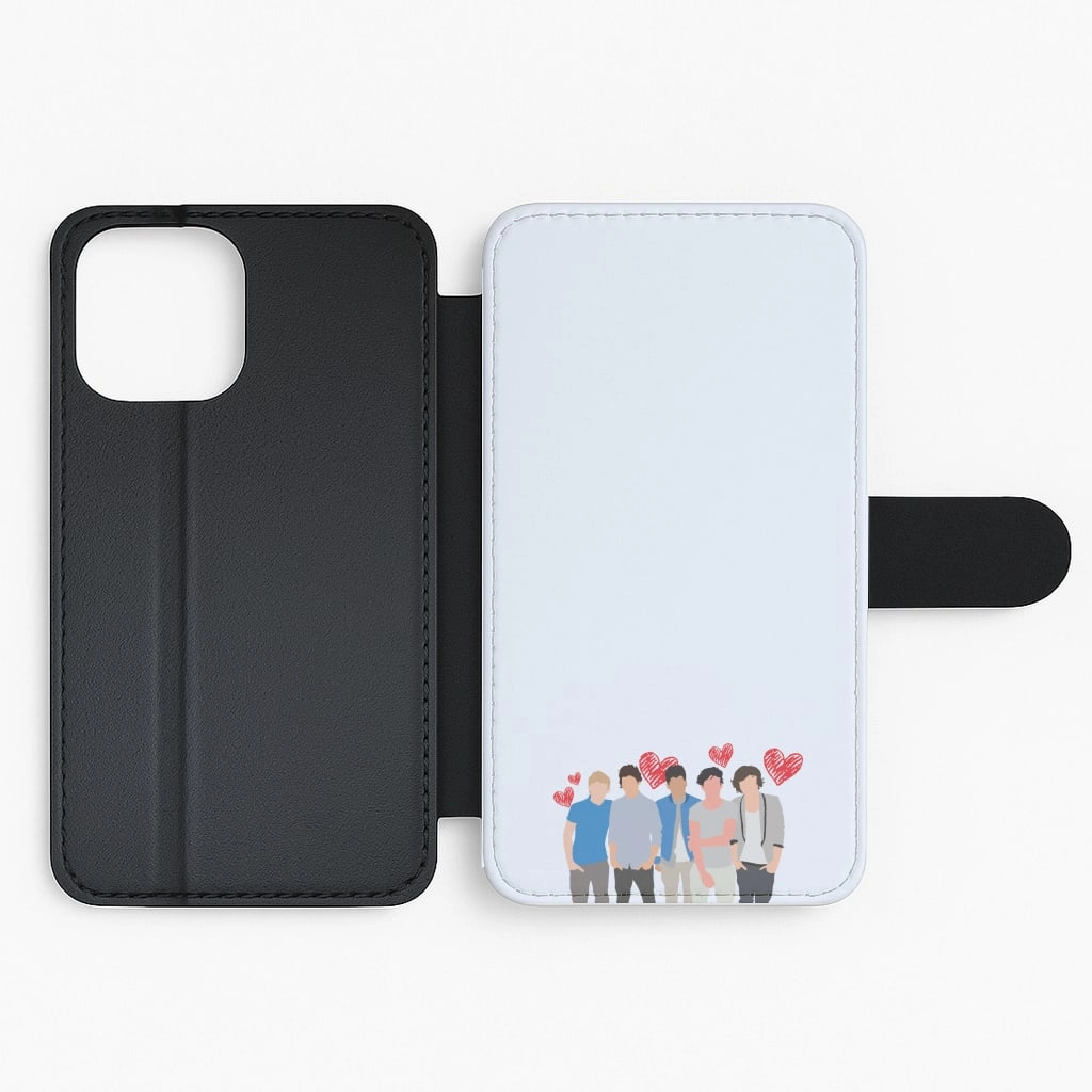 Love Band Flip / Wallet Phone Case Daily Grip Matte Texture Design
