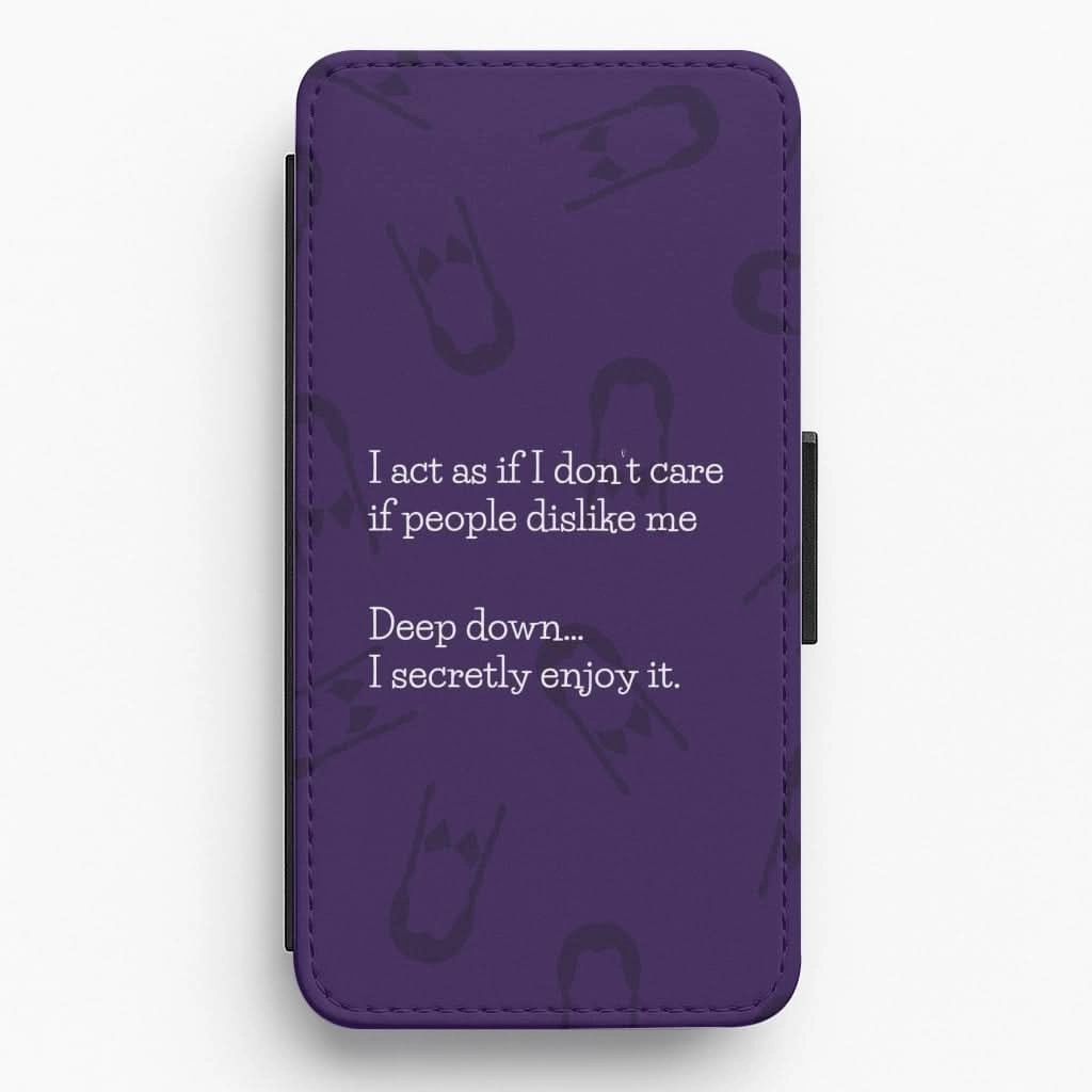 Deep Down.. I Secretly Enjoy It Flip / Wallet Phone Case Refined Protection