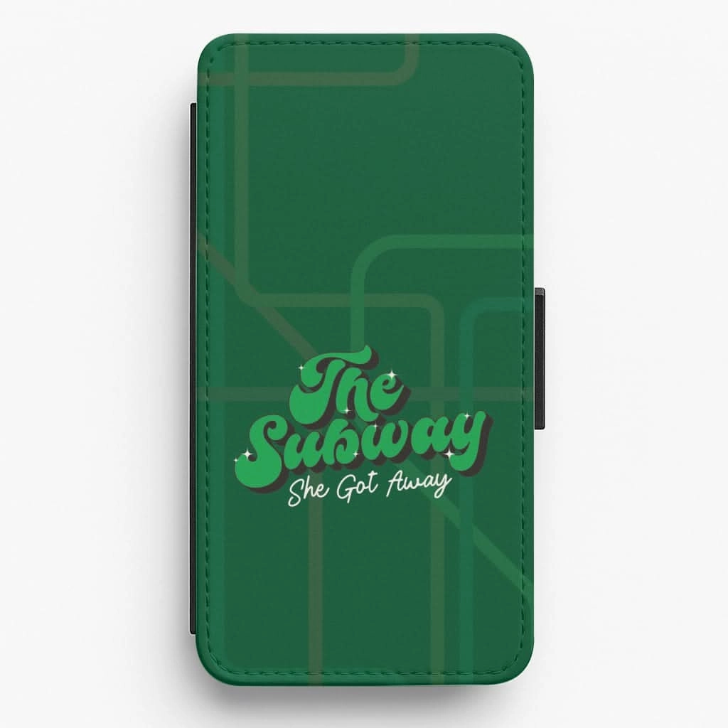 Subway Green Flip / Wallet Phone Case Urban Texture