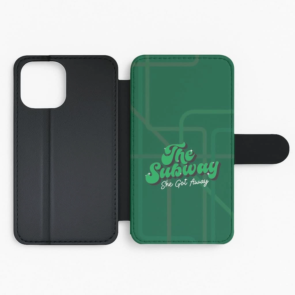 Subway Green Flip / Wallet Phone Case Enhanced Durability Dual Layer