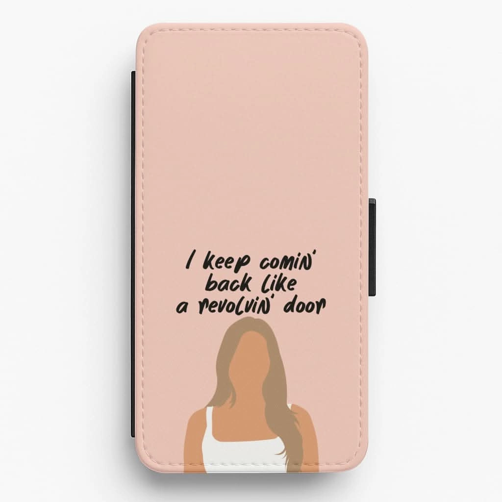 Travel Friendly Flexible Grip Form Revolving Door Flip / Wallet Phone Case