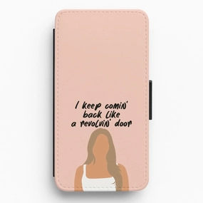 Travel Friendly Flexible Grip Form Revolving Door Flip / Wallet Phone Case