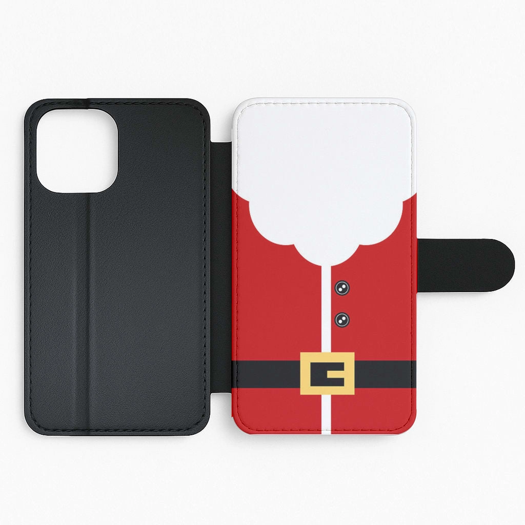 Santa Clause Outfit Flip / Wallet Phone Case Enhanced Comfort