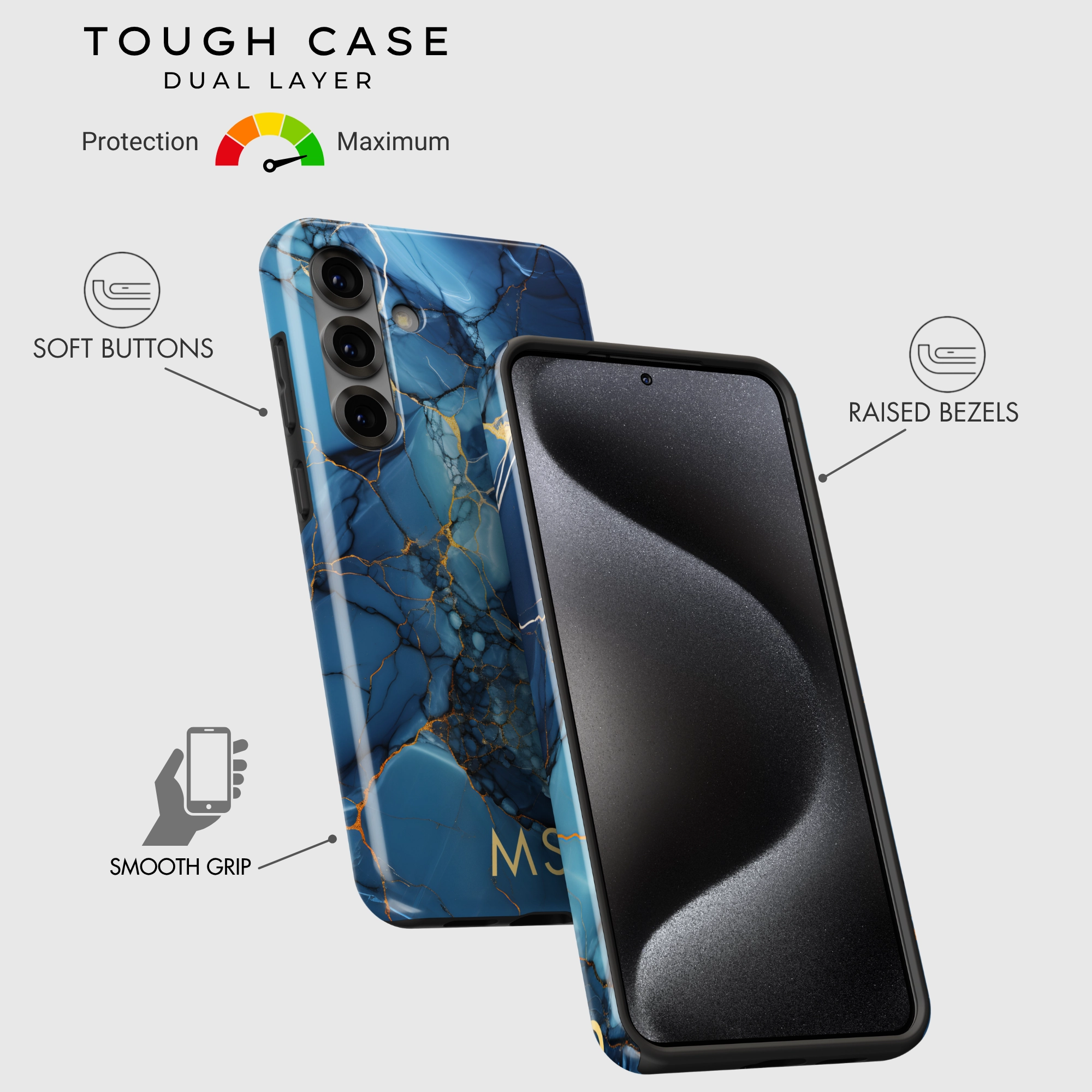 Sapphire Flow Minimalist Aesthetic Rugged Outline