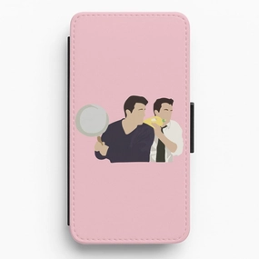 Light Protection Casual Texture Saucepan Flip / Wallet Phone Case