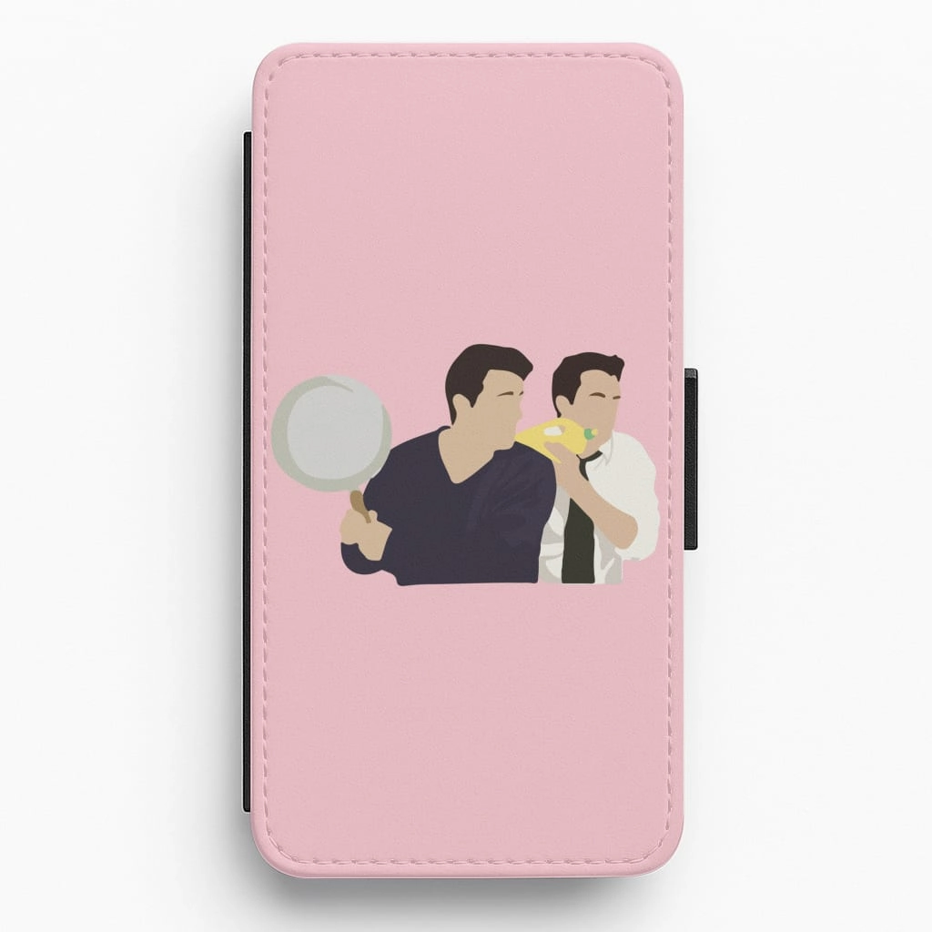 Light Protection Casual Texture Saucepan Flip / Wallet Phone Case