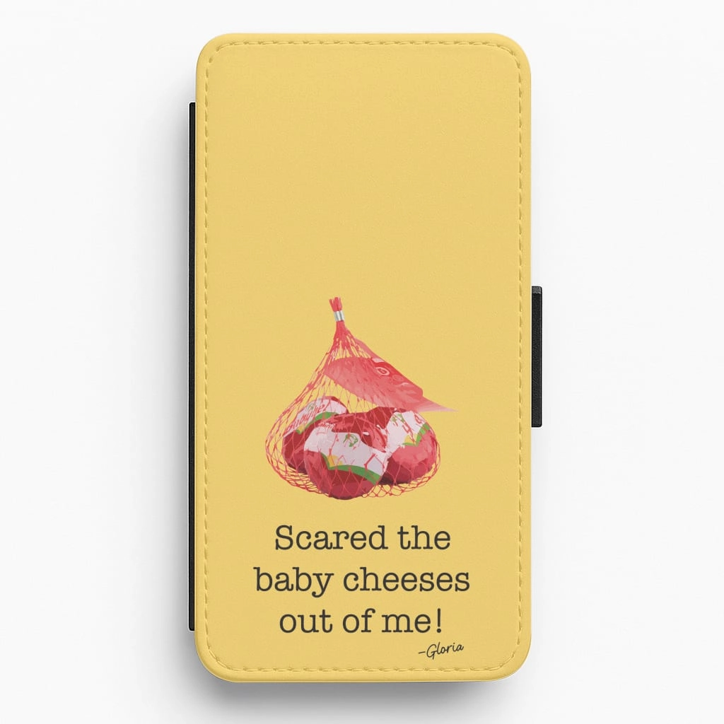 Scared The Baby Cheeses Out Of Me Flip / Wallet Phone Case Comfort Build Layer