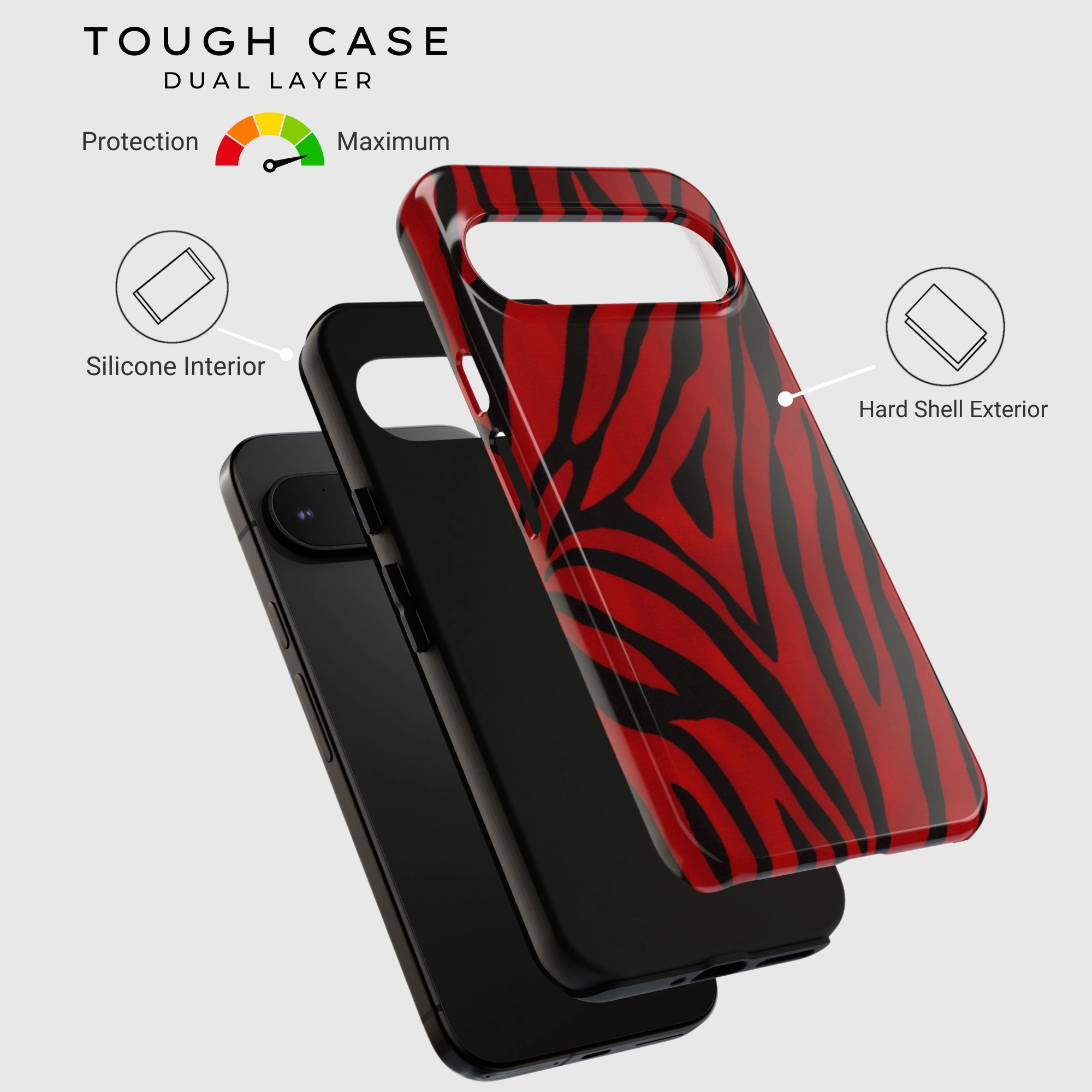 Scarlet Stripes Rugged Surface