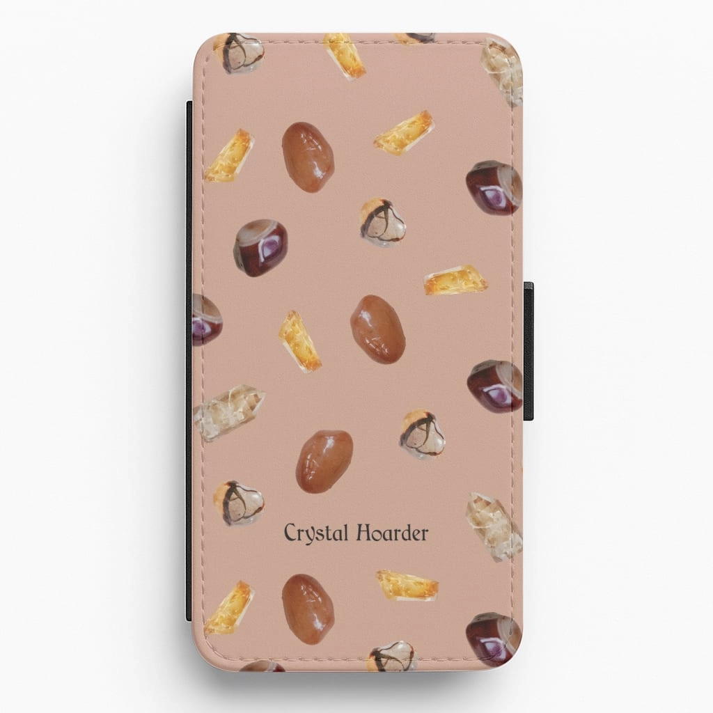 Elegant Texture Vivid Surface Crystal Hoarder Pattern Flip / Wallet Phone Case
