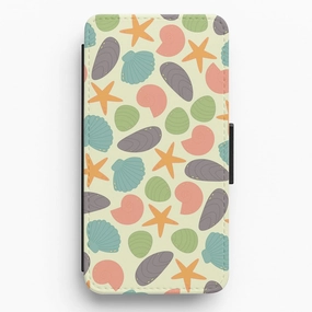 Durable Coating Seashells Pattern 1  Flip / Wallet Phone Case