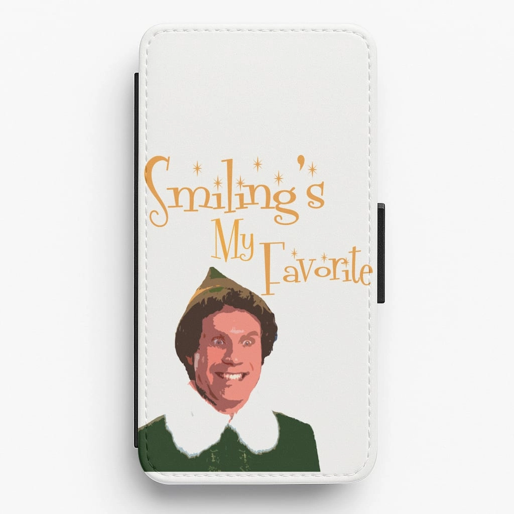 Smiling's My Favourite - Buddy The Elf Flip / Wallet Phone Case Minimal Feel