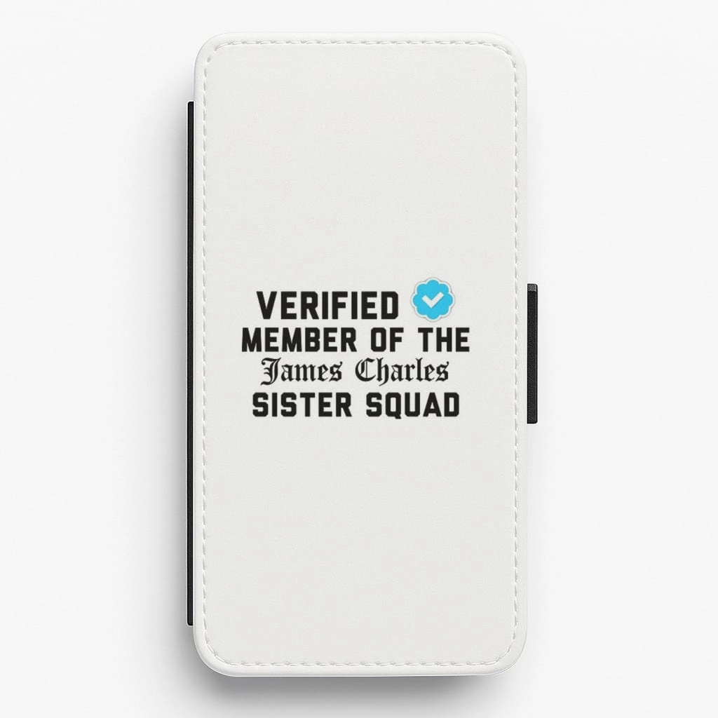 Urban Style Grip Enhanced Verified Member Of the sister Squad - James Charles Flip / Wallet Phone Case