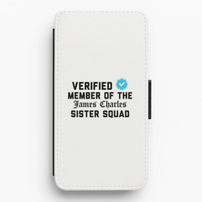 Urban Style Grip Enhanced Verified Member Of the sister Squad - James Charles Flip / Wallet Phone Case