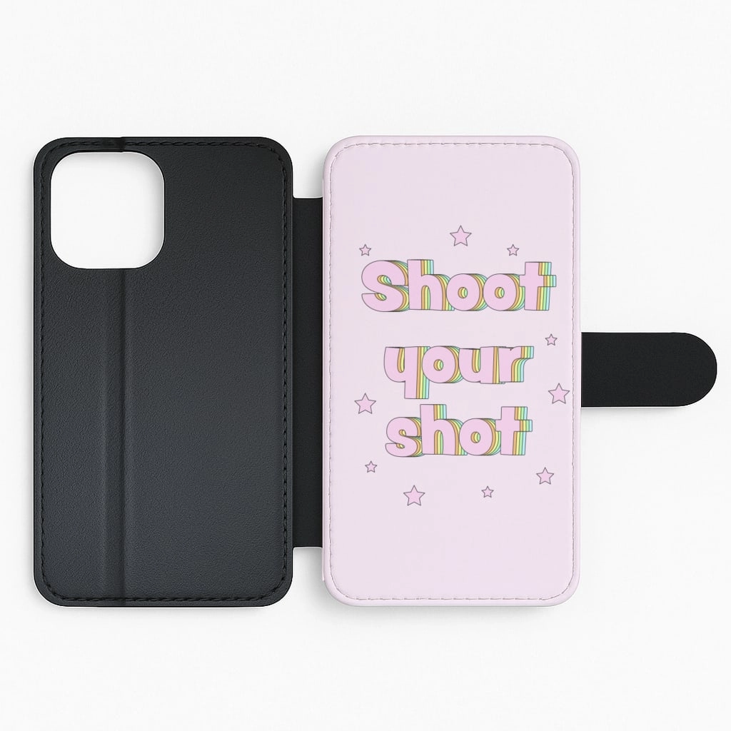 Shoot your shoot  Flip / Wallet Phone Case Drop Defense Luxury Edge Texture