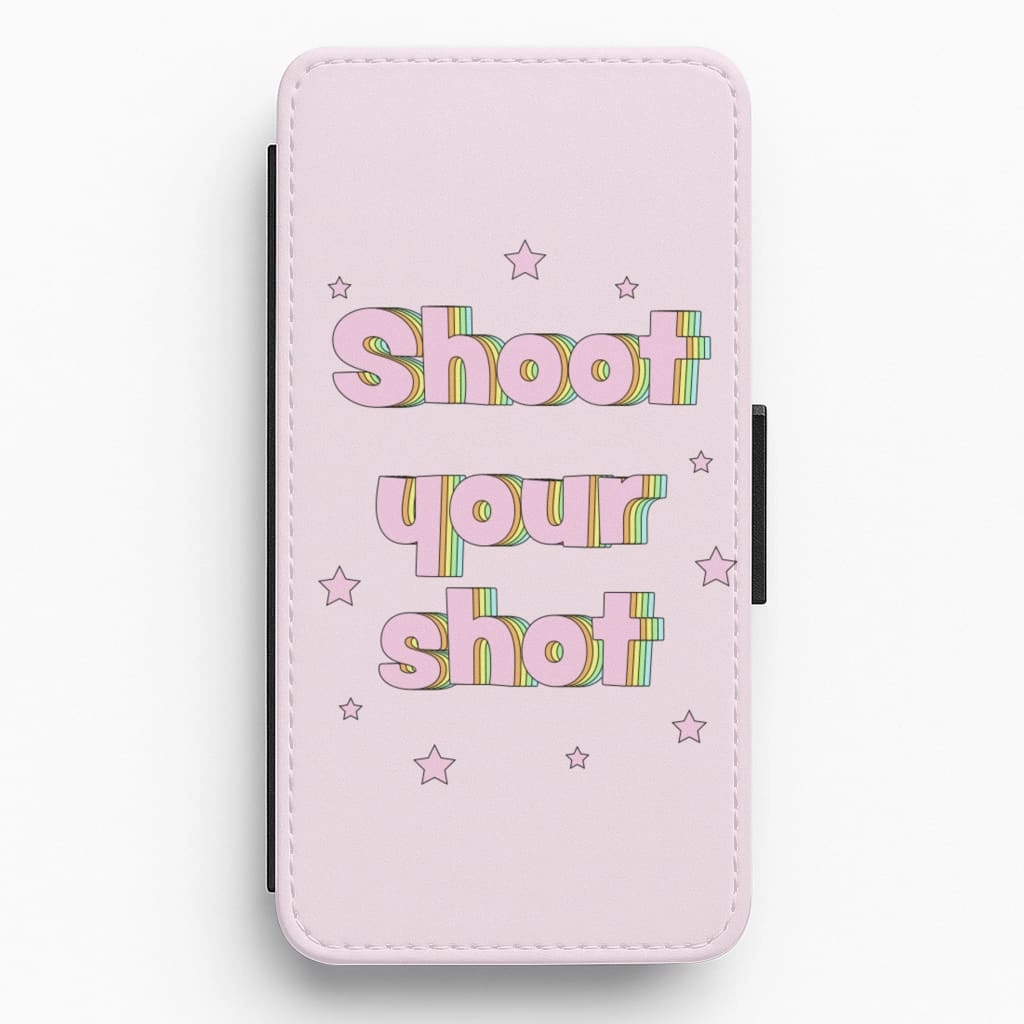 Shoot your shoot  Flip / Wallet Phone Case Minimalist Aesthetic